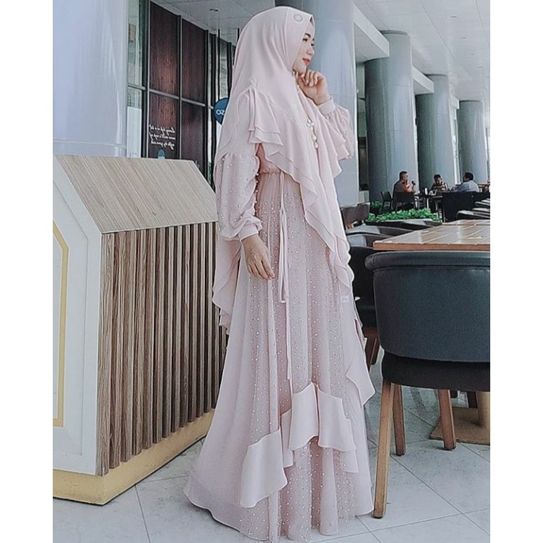 Rossi Set Dress + Khimar Original by Aifa Butik Syari (Maylaqu Design)