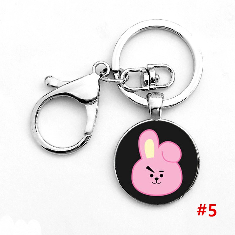 [Bayar Di Tempat]Kpop Bangtanboy Bts Cartoon Keychain Keyring Gantungan kunci