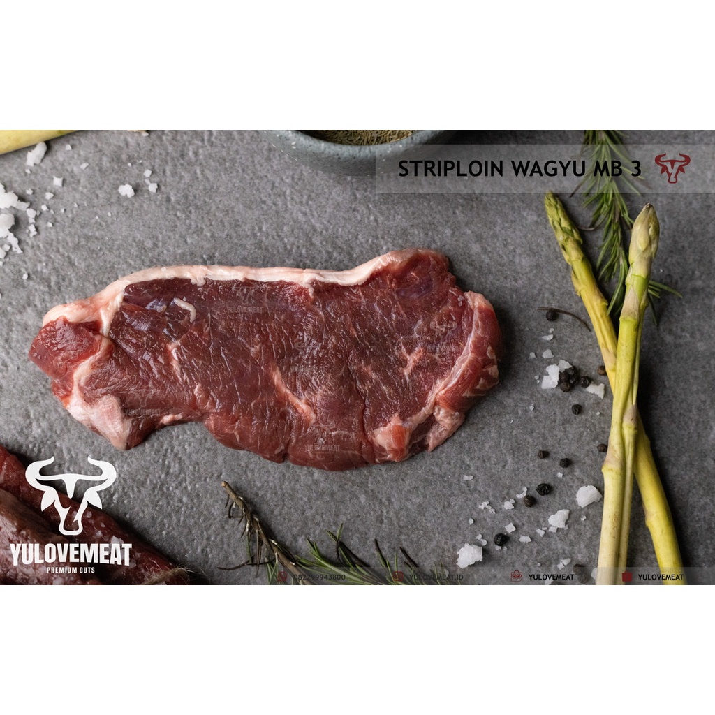 

Striploin Wagyu MB3 MB 3 YULOVEMEAT Australian Wagyu