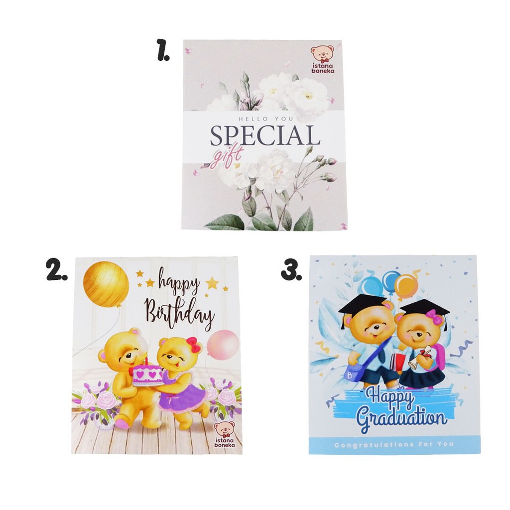 Tambahan kartu ucapan gift card ultah istana boneka note paper birthday graduation special