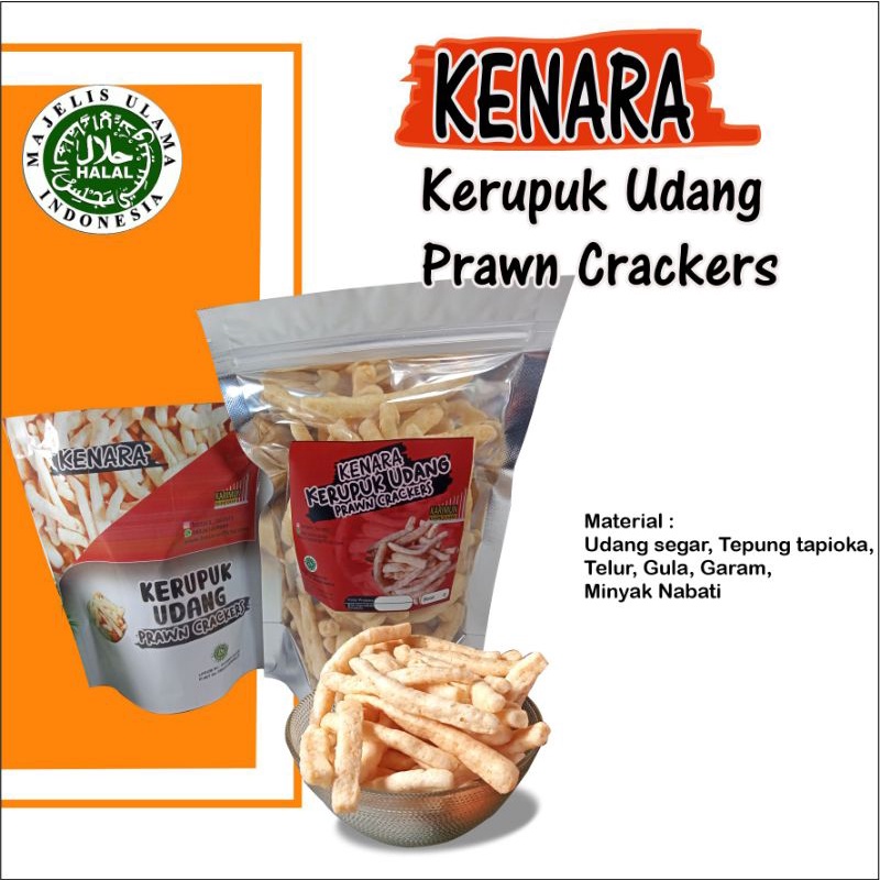 Kenara snack kerupuk udang panjang berat 1kg