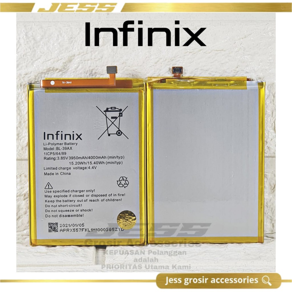 Baterai Battery Original INFINIX BL-39AX BL39AX For Type Hp Infinix HOT 4 / HOT 4 PRO / HOT 4 MAX / HOT 4 Lite - X556 - X557 - X5511B