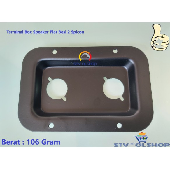 Terminal Plat Spicon 2 Lubang / Terminal Besi Plat 2 Spicon