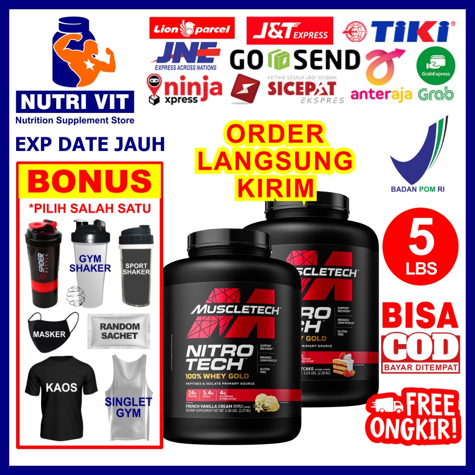 Muscletech Nitrotech Whey Gold 5 Lbs BPOM Muscletech Nitrotech Gold Whey 5Lbs Muscletech Nitro Tech 