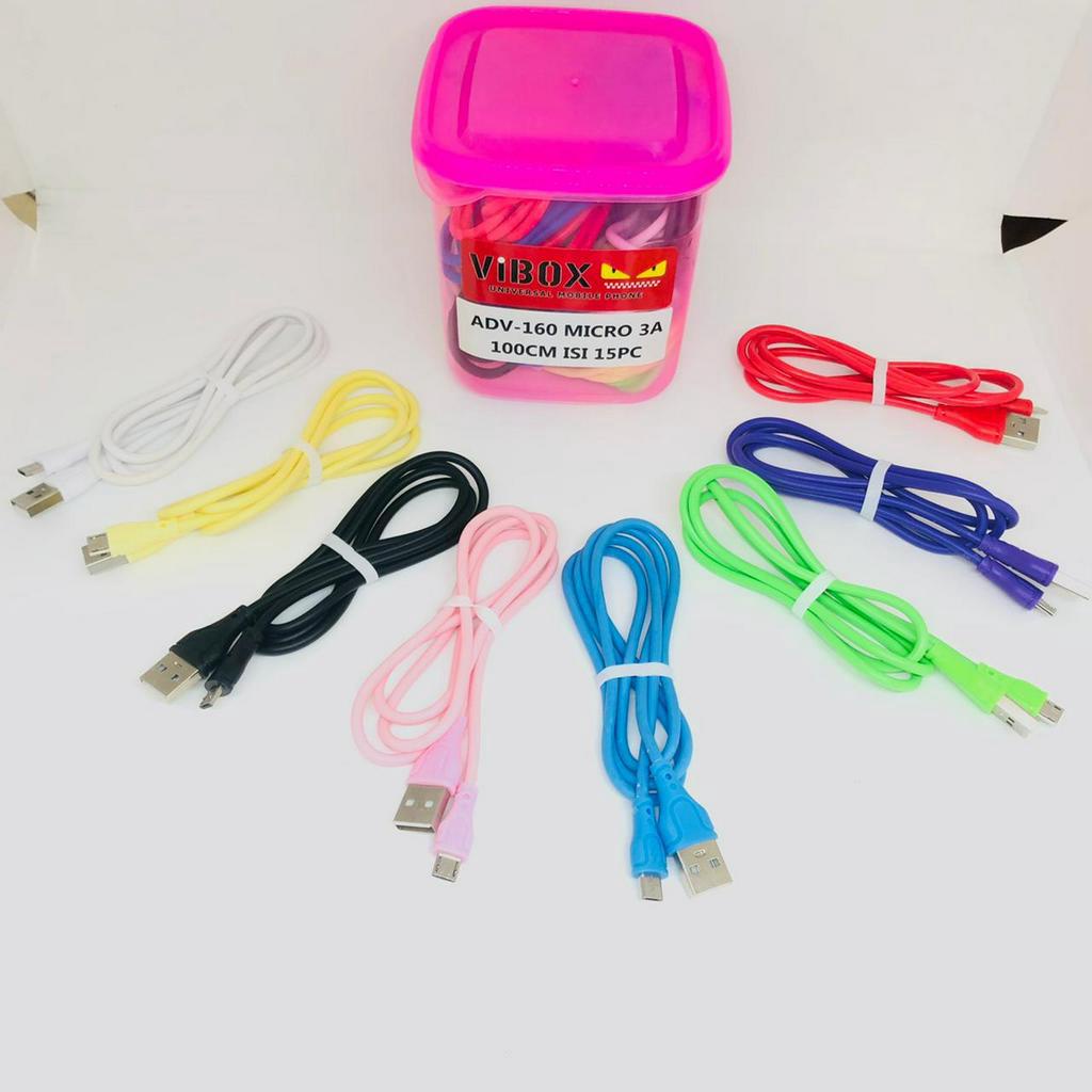 PROMO KABEL DATA TOPLES ISI 15Pc ADV-160 MICRO 3A 25w ORIGINAL KBL CASAN HP ANDROID SMARTPHONE  BY.SULTAN ROXY