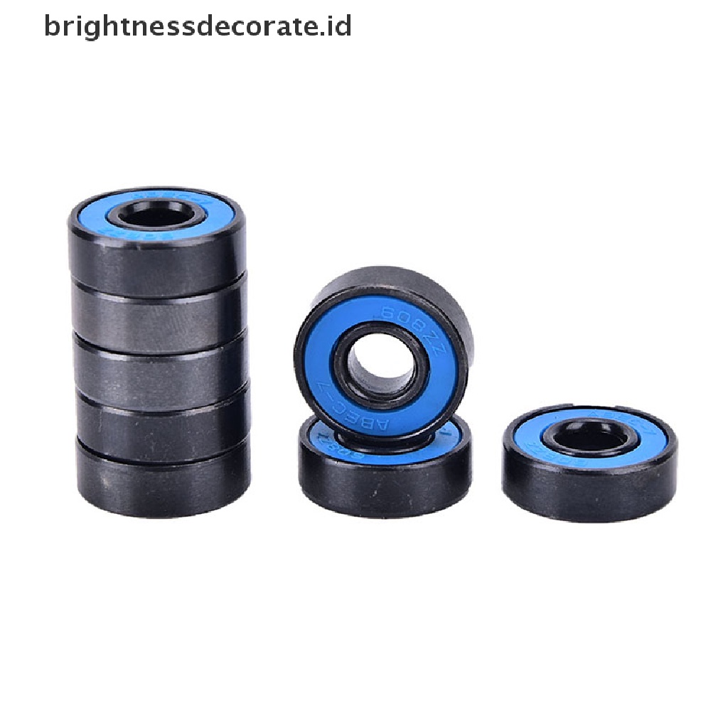 [birth] 8pcs/set 608RS skate skateboard steel integrated spacer bearings fit [ID]