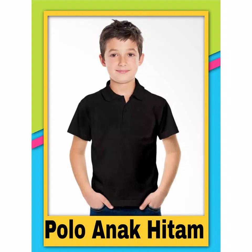 KAOS KERAH POLOS/KAOS POLO POLOS/KAOS KERAH POLOS ANAK/KAOS KERAH POLOS HIJAU, MERAH, BIRU