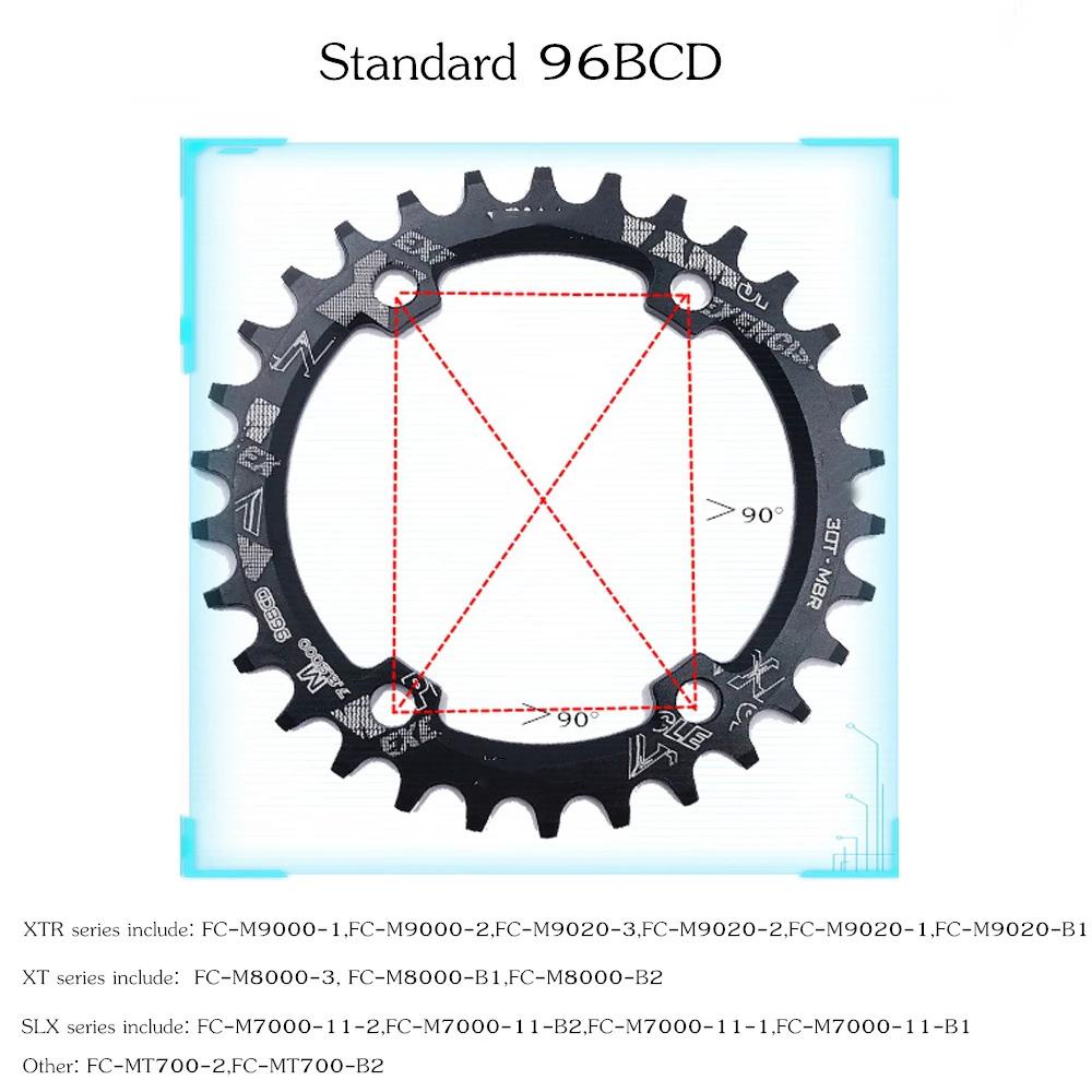 Lanfy Plat Gigi Sepeda Jalan Oval CNC 96BCD 30T 32T 34T 36T 38T Aluminium Alloy Chainring Plate