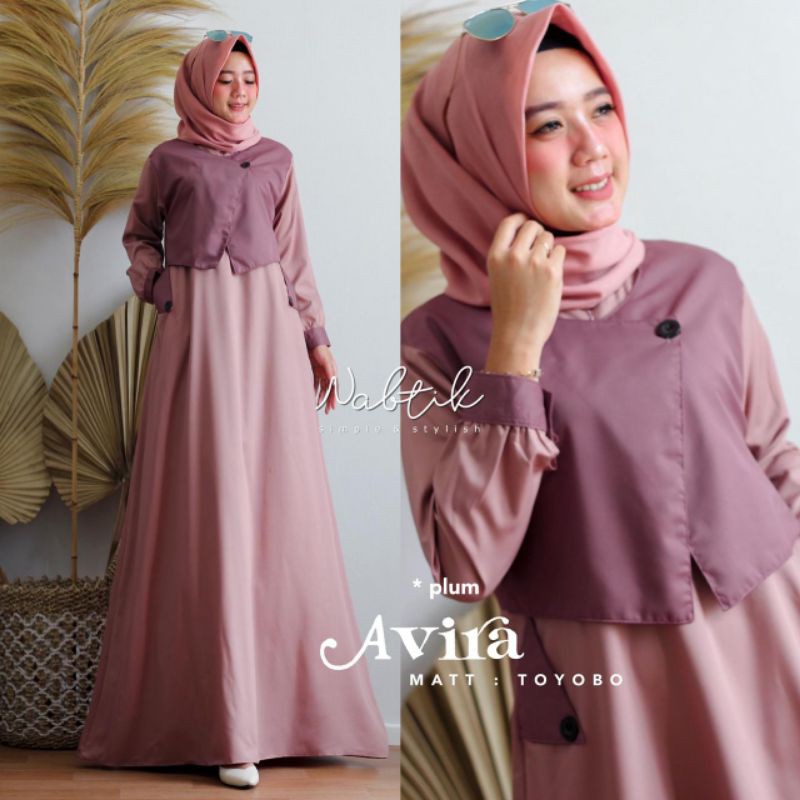 GAMIS MUSLIMAH AVIRA DRESS ORI BY NABTIK