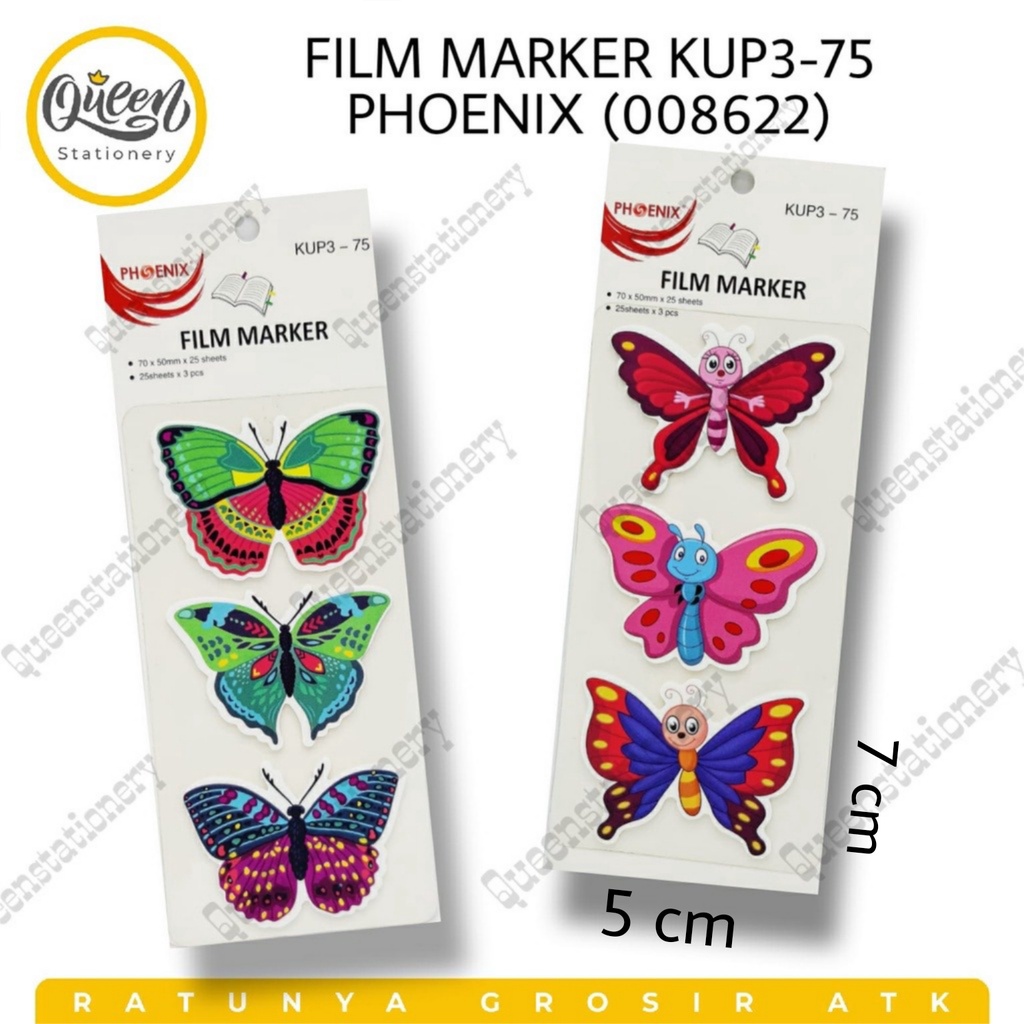 

FILM MARKER KUP3-75 PHOENIX (008622) / STICK NOTE / STICKY NOTE KUPU-KUPU / STICKY NOTES / STICK NOTE