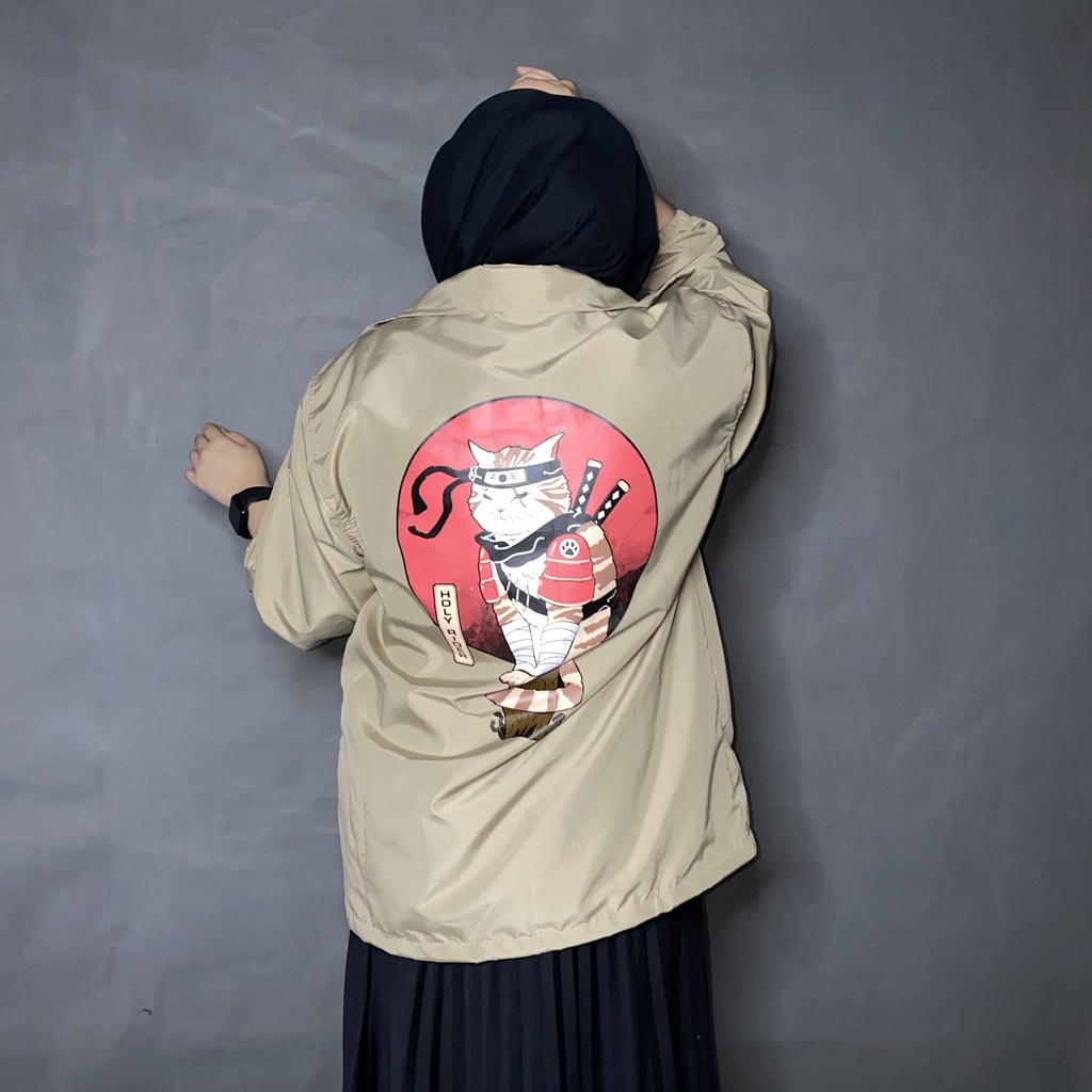 Coach Jacket Cat Warior holyrider KHAKI II Jaket Coach model winbacker