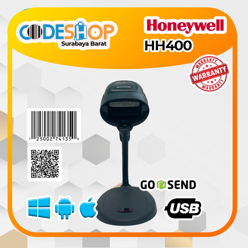 Scanner Barcode Honeywell HH 400 1d 2d Usb