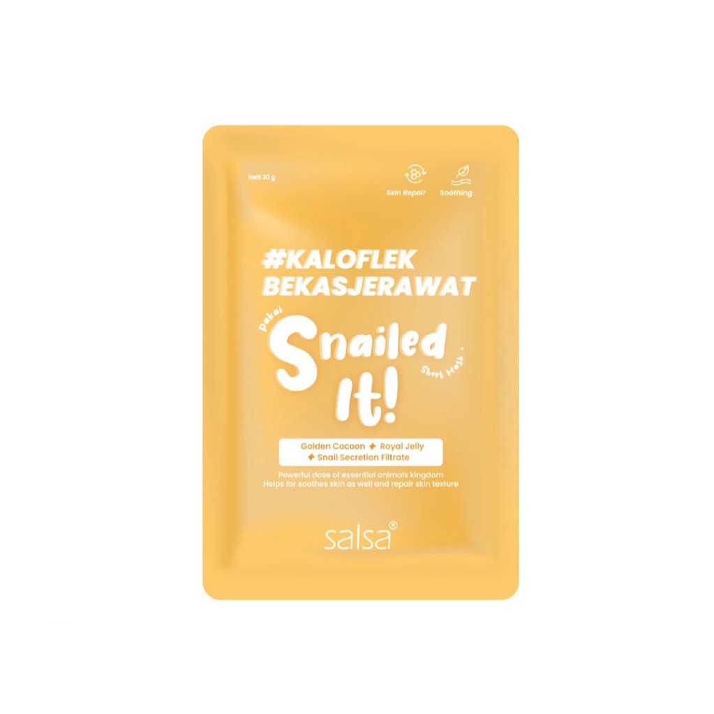 SALSA SHEET MASK 20GR l SNAILED IT l VIT.ABC l HYALU@MJ