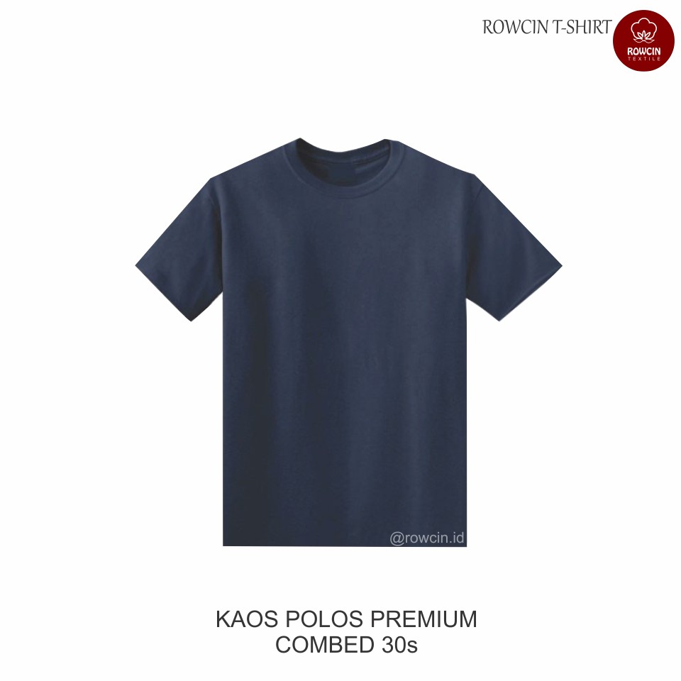 KAOS POLOS NAVY KATUN COMBED 30S