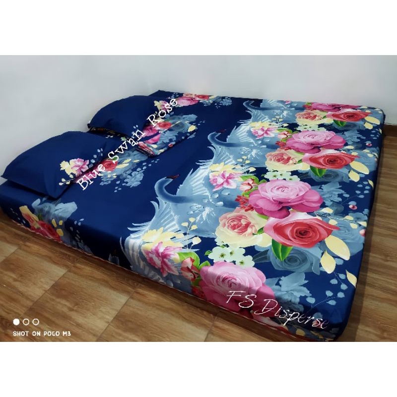 Sprei Blue Swan Rose