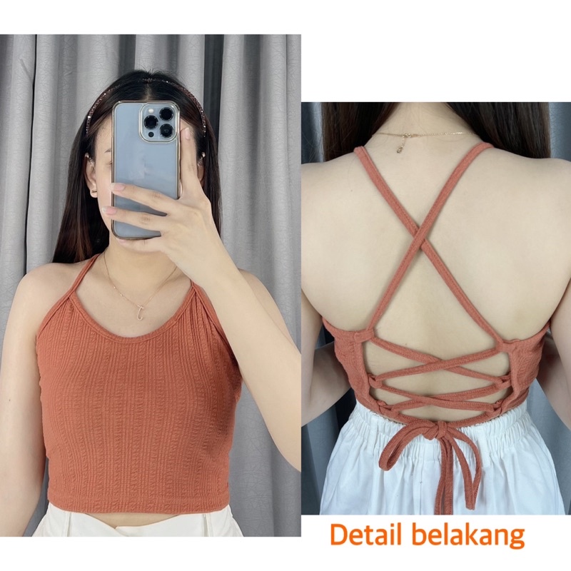 Tanktop backless waffle | Tanktop backless | tanktop seksi