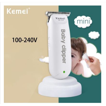 [BAYI &amp; EMAK] - Kemei Alat Cukur Rambut Bayi Elektrik Baby Clipper Shaver Trimmer - KM-1319 - White