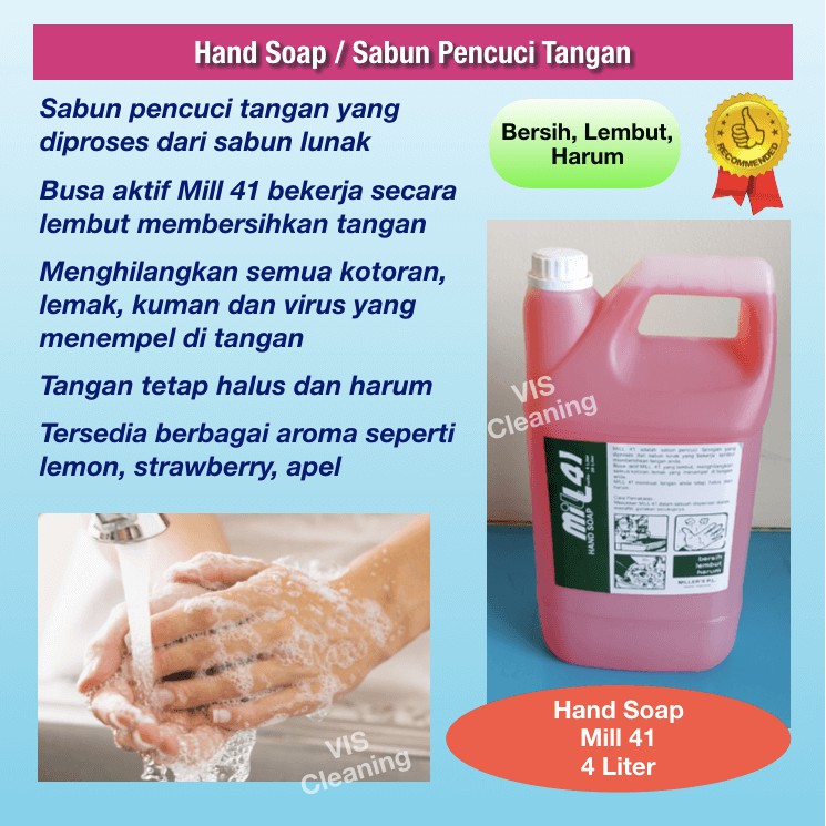 Hand Soap / Sabun Cuci Tangan Mill 41 ( Jerigen 4 L )