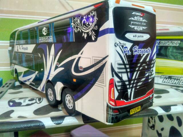 Image of Miniatur bus bis Haryanto Double Decker #2