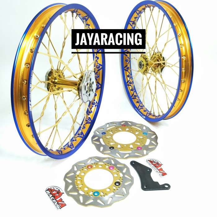 Velg DFT thailand Type - Vline Warna - Blue Gold Ring 17 - 140  Tromol Becak Baja Warna - Gold , Red
