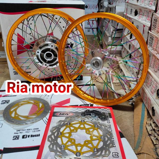 Velg ninja r/ rr, velg gold ruji pelangi ring 17 x140/140