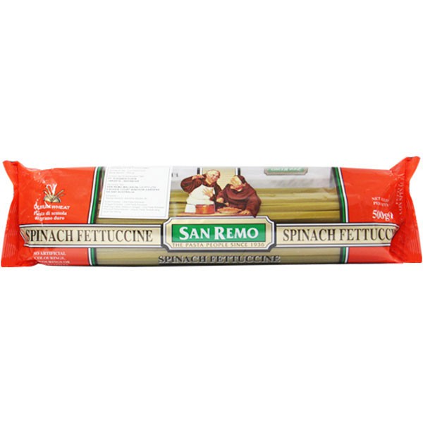

Sanremo Pasta Fettucini Spinach 13 500 Gr