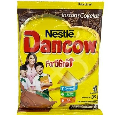 

DANCOW FORTIGRO SUSU BUBUK INSTAN COKLAT SACHET 5 X 39 GRAM