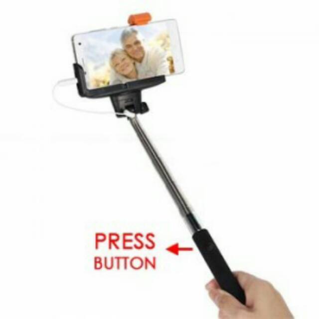 Tongsis Mobile Monopod + Cable Built In IOS Android