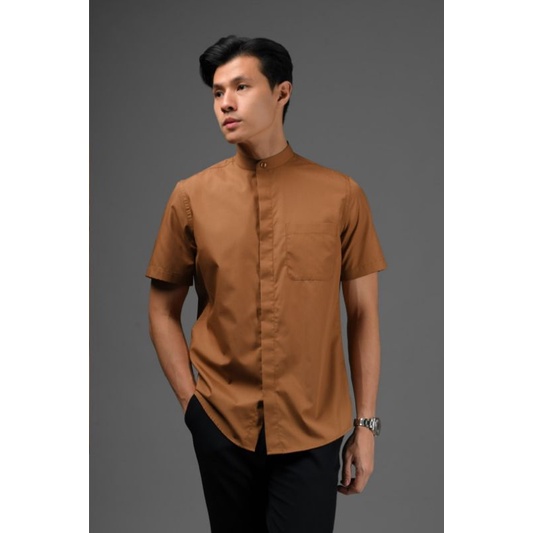 SIZE L : ARGO CONCEALED PLACKET SHORT SLEEVE