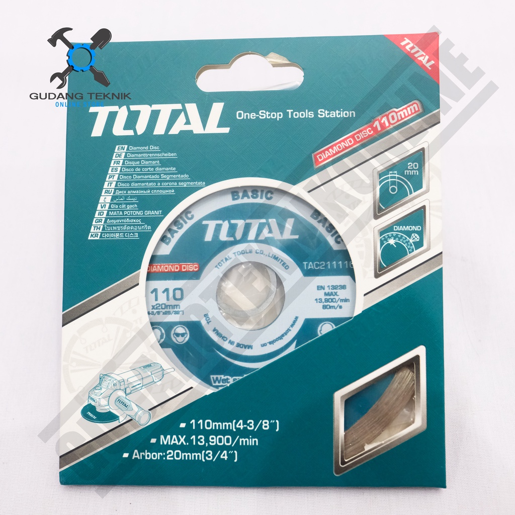 Mata Potong Keramik 4&quot; TOTAL TAC2111103 / Dry Diamond Disc TOTAL - Mata Pisau Potong Keramik Granit