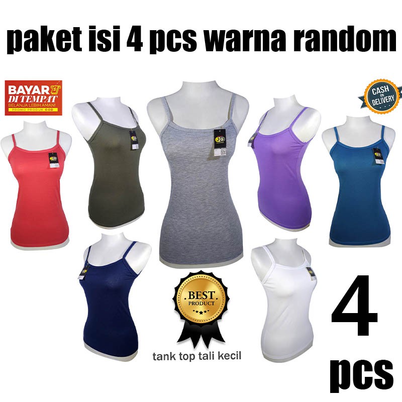 TANK TOP / TANG TOP 3 PCS Random ATASAN / TANK TOP TALI KECIL/cod/promo 4pcs random