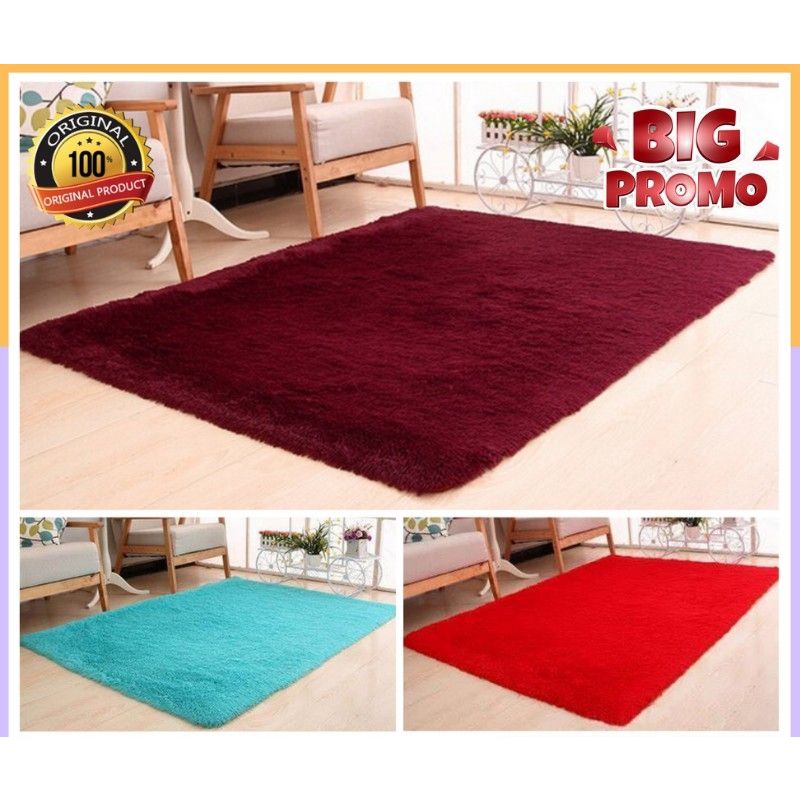 Karpet Surpet bulu Rasfur 150 x 105  cm  tebal 5,5 cmhalus lembut