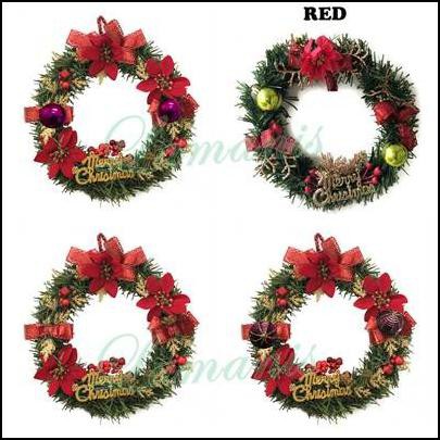 Jual DEKORASI NATAL GEREJA MURAH WREATH RING HIAS NATAL (20 CM) 3485 - GOLD | Shopee Indonesia