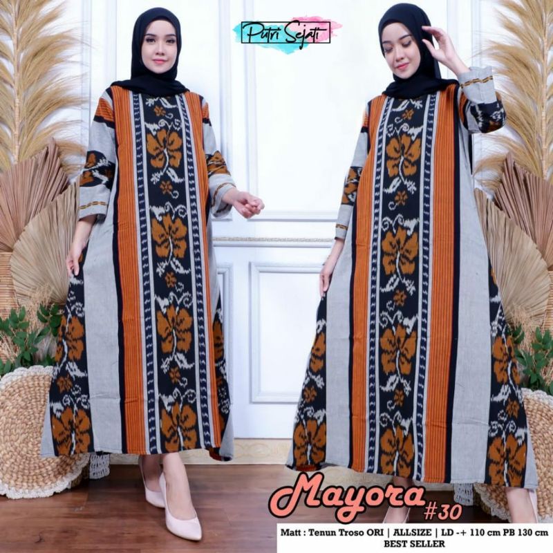 gamis long dress tenun troso MAYORA