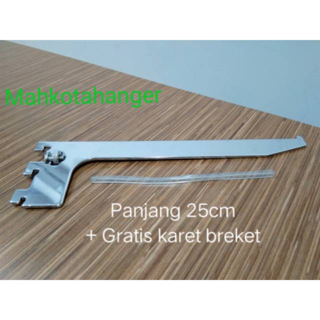 Bracket Kaca 25cm | Ambalan kaca | Daun breket kaca 25cm display