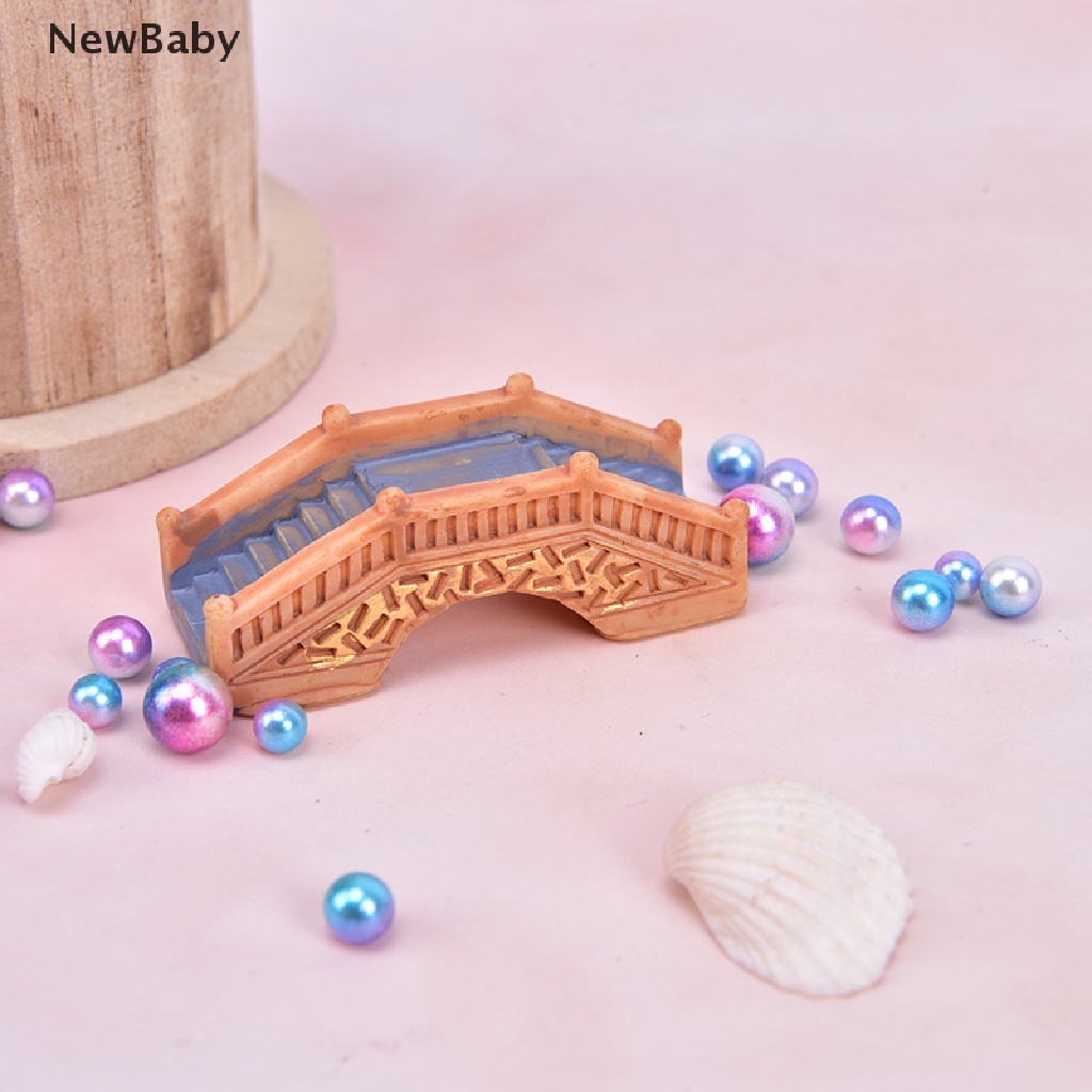 1pc Miniatur Jembatan Kayu Bahan Resin Untuk Dekorasi Lansekap Mikro