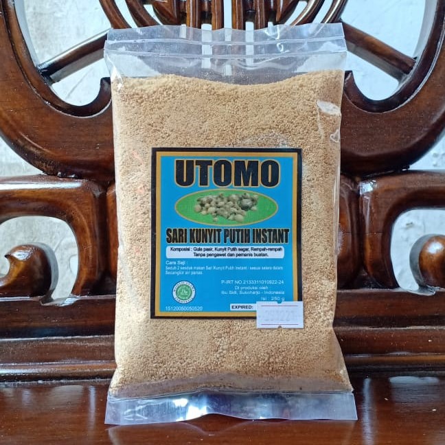 

Sari Kunyit Putih Instant Utomo Kemasan Bantal 250gr