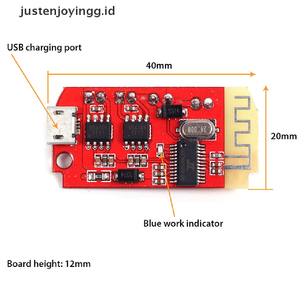 // justenjoyingg.id // 5W+5W CT14 micro 4.2 stereo bluetooth power amplifier module with charging port ~