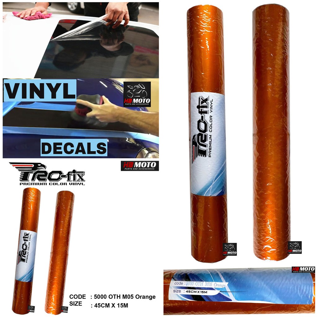 

Sticker Vinyl Profix Orange Metalic ( 5000 OTH MP 05 orange ) / Scotlight Vinyl Profix 45 CM x 15M