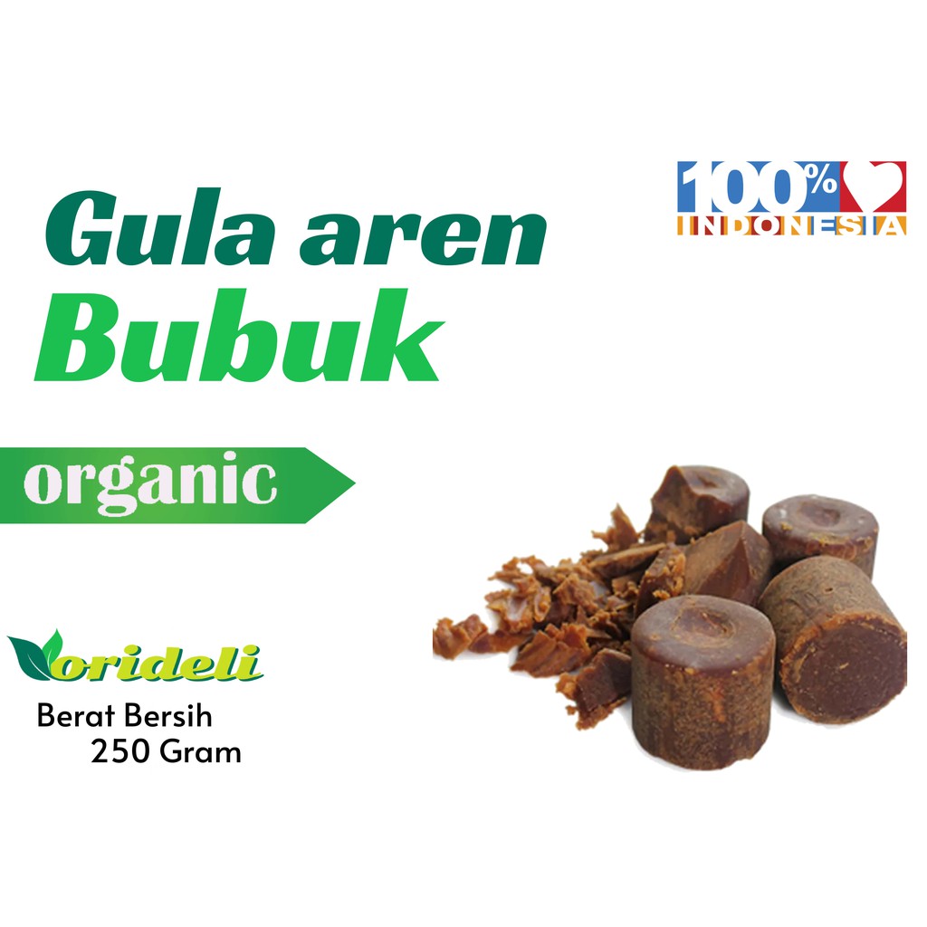 

Gula Aren Bubuk Brown Sugar Organik 100% Murni Kemasan 250gr