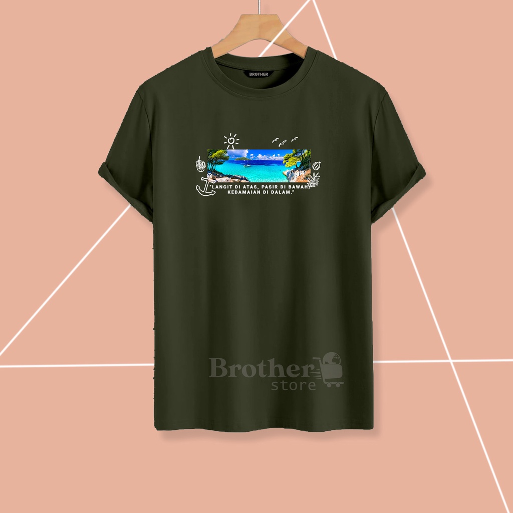 BROTHER STORE - Kaos Distro Pria - KAOS COWOK CEWEK - Kaos Kata Kata - Articel DAMAI Premium