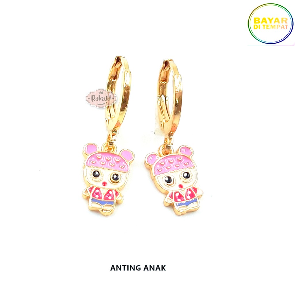 Raka Acc - Paket Gelang + Anting Anak LOL Xuping Perhiasan Anak Lapis Emas 18k 401