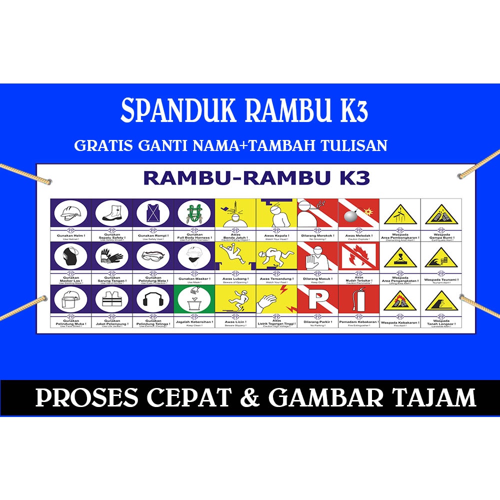 Banner SPanduk Rambu - rambu K3