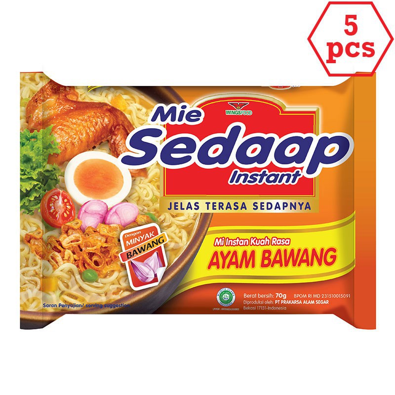 

Sedaap Mie Ayam Bawang 70g 5 pcs PROMO
