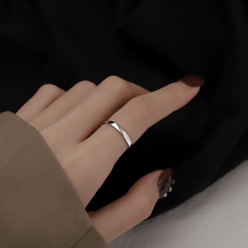 Cincin S925 Silver Desain Tidak Teratur Untuk Wanita