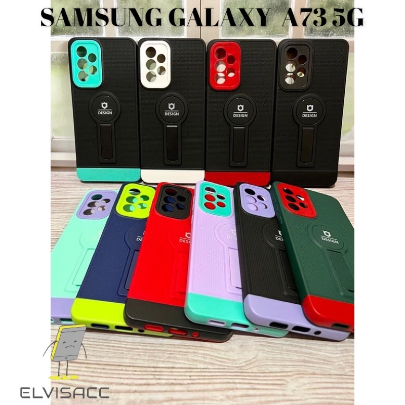 SAMSUNG GALAXY A73 5G CASING STANDING LIPAT SOFTCASE PELINDUNG KAMERA