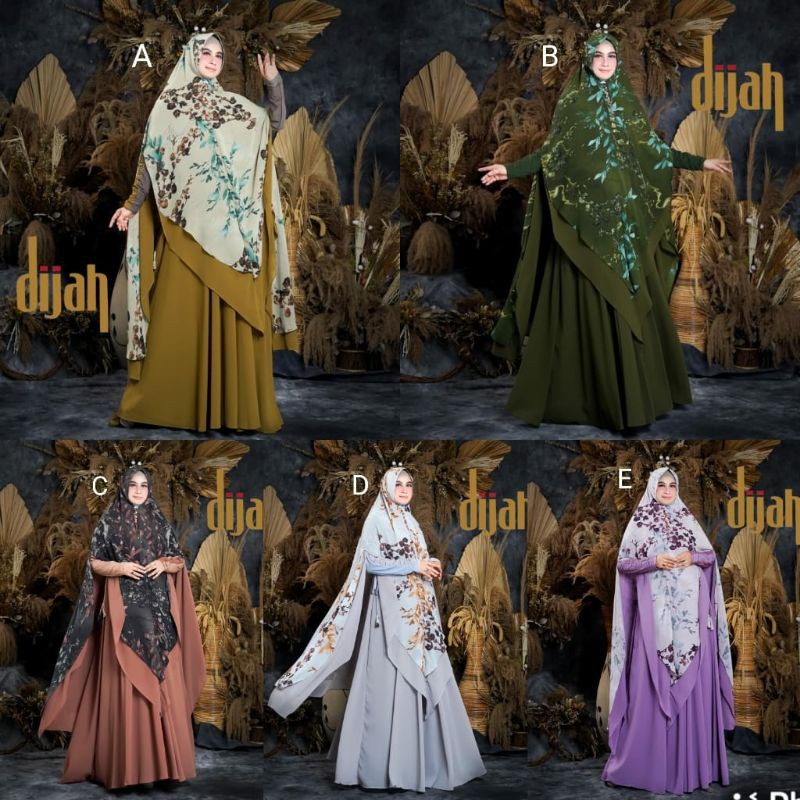 DIJAH 281 GAMIS SYARI PREMIUM SET SYARI ORIGINAL BAJU SYARI TERBARU