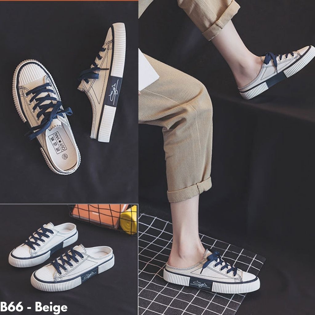 SEPATU SLOP WANITA MODEL TERBARU KEREN BANGET NYAMAN DI PAKAI KUALITAS IMPORT  B66 BAHTAM