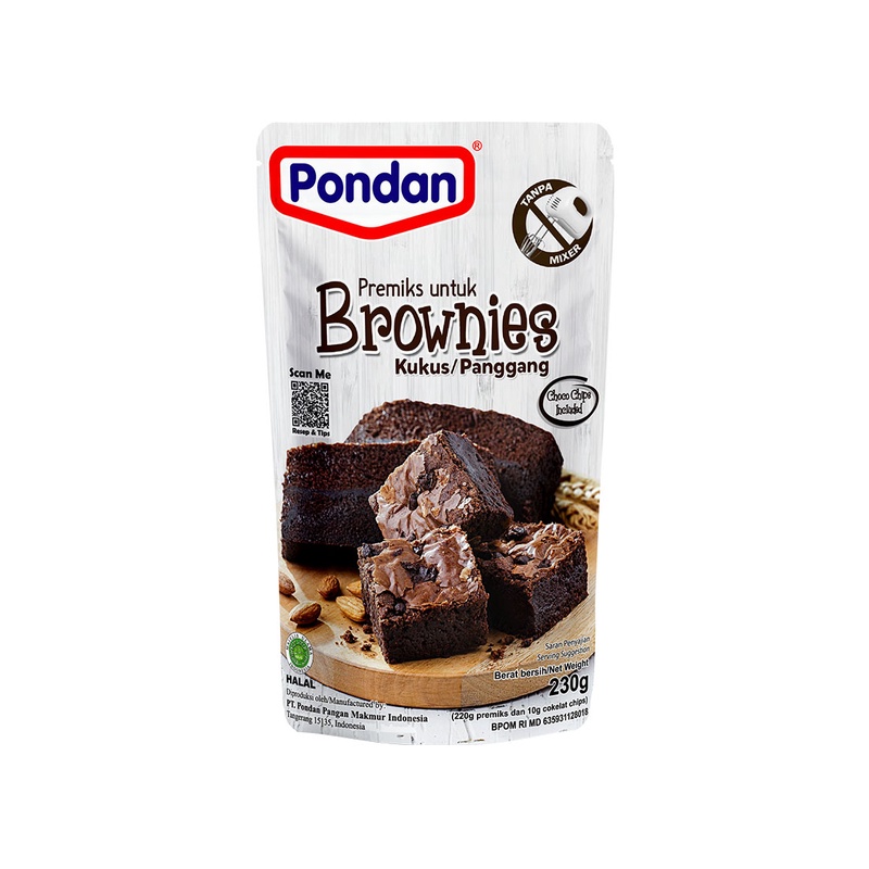 

TEPUNG PREMIX | PONDAN BROWNIES KUKUS / PANGGANG 230GR POUCH