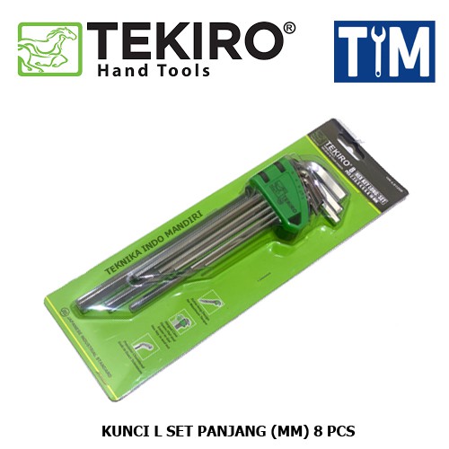 TEKIRO Kunci L Set Panjang 8 PCS ( 2 - 10 MM ) / Hex Key Long Set 8 PCS